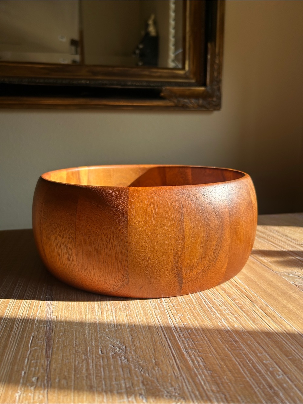 Large Solid Wood Bowl